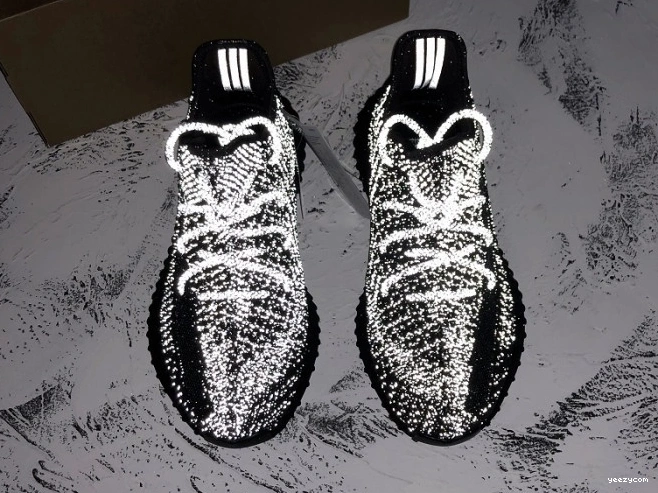Adidas Static Yeezy 350 (Reflective) Boost V2 Black FU9007 - 1015